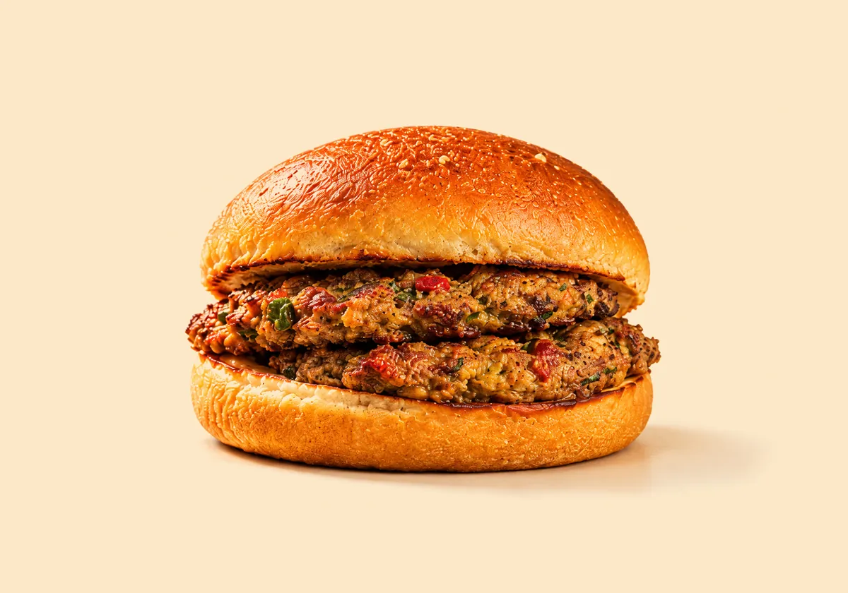 Achari Beef Kebab Bun